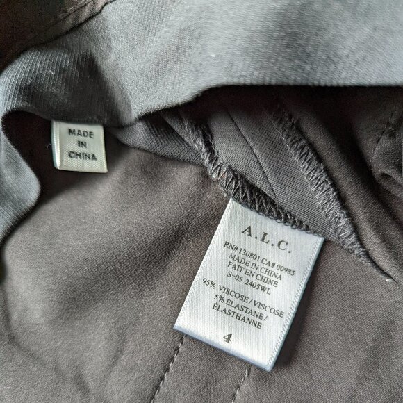 A.L.C. Benton Black Cropped Pleated Trouser Pants - Picture 5 of 13